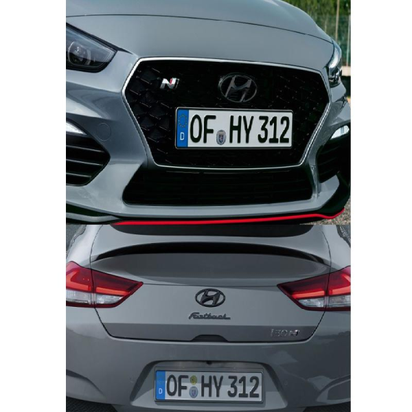 Hyundai 9999Z057157 Schriftzug i30 Fastback N Logo Emblem 3-teilig, schwarz